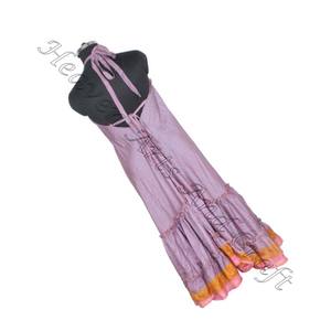 Women's Summer Boho Hippie Vintage Silk Halter <b>Dress</b> Recycled Saree Long Party Wear <b>Dress</b> for Girls - Product Image 4
