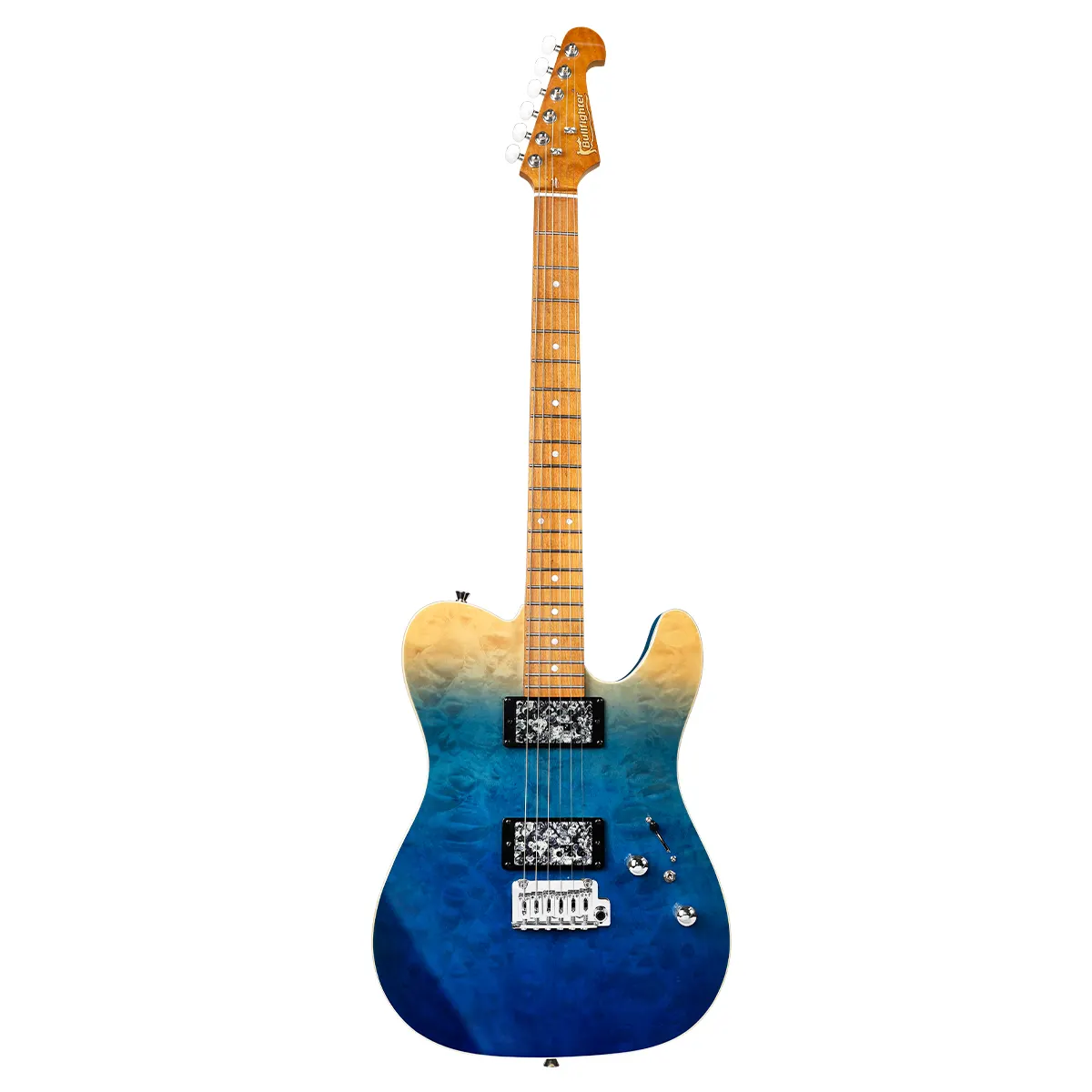 エレキギター用弦楽器アクセサリー青と赤のカナダの焼きメープルネック素材エレキギター
