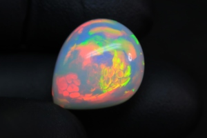 รังผึ้งโอปอลทรงหลังเบี้ยโอปอลอัญมณีผิวงูเวลโลอัญมณีลายโอปอลอัญมณีทรงลูกแพร์แบบรังผึ้งสำหรับเธอ - Product Image 4