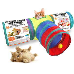 Enclosed Foldable <b>Cat</b> <b>Tunnel</b> for Play and Exercise - Product Image 2