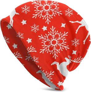 MOVATEXILES Gorro Jacquard con parche de cuero Sombreros de invierno suaves y cálidos para hombre Gorro personalizado Gorro con logotipo personalizado - Product Image 1