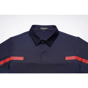 Camiseta de Polo con botones de cuarto Premium Regular, camiseta de POLO de Golf con cuello vuelto de tela de algodón suave de punto por sublimación para hombres - Product Image 5