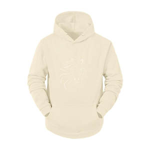 Sweat à capuche décontracté à manches longues pour hommes, couleur unie 100% coton, grand et grand pour l'hiver avec poche - Product Image 1