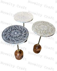 Taburetes de nácar superventas de alta calidad, mesas auxiliares de concha de Capiz, muebles para el hogar, muebles de jardín, juego de jardín al aire libre - Product Image 2