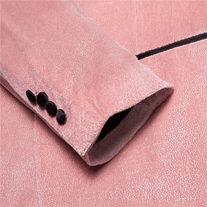 Chaqueta de Negocios de Otoño para Hombre, Transpirable, Personalizable, de Alta Calidad, Corte Entallado Informal, Cuello en V, Blazer de Un Solo Pecho, Poliéster/Algodón - Product Image 5