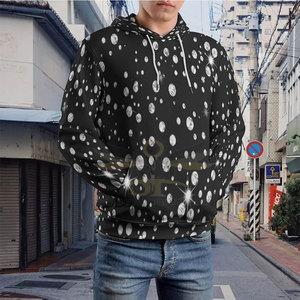 Offre Spéciale nouveauté sweats à capuche en strass pour hommes style unique sweats à capuche en strass respirants dans le meilleur matériel - Product Image 5