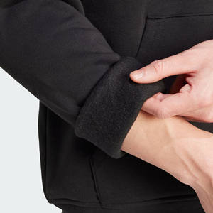 XD2 Sudadera con capucha de lana negra para hombre con 2 bolsillos Sudadera informal cómoda - Product Image 5