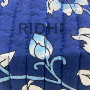 กระเป๋าโท้ทผ้าฝ้ายพิมพ์ลายบล็อกแบบเป็นมิตรกับสิ่งแวดล้อม สีน้ำเงินดัลลัสคาวบอย พร้อมซิป หูหิ้วนุ่ม ขนาดใหญ่ สไตล์วินเทจ น้ำหนักเบา - Product Image 3