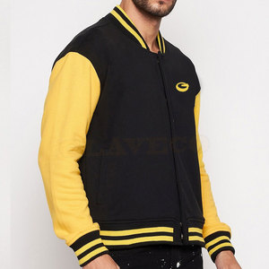 Veste Letterman à logo personnalisé de qualité supérieure avec col montant, vêtements de mode à manches longues - Product Image 4