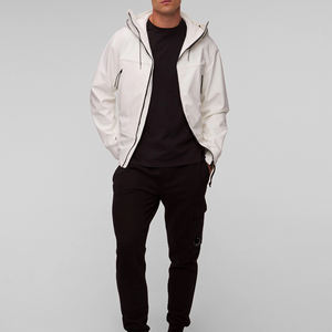 Veste d'hiver Softshell pour hommes de haute qualité pour les sports de plein air Camping col à capuche respirant Softshell vestes couleur blanche - Product Image 5