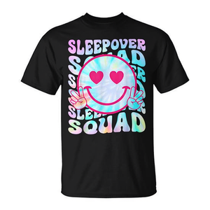 T-shirt tie-dye Sleepover Squad à manches courtes en coton à col rond unisexe pour adolescents - Product Image 2