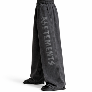 Pantalones Deportivos Holgados Vintage para Hombre, Estilo Streetwear, Pierna Ancha, Logotipo Personalizado, Estampado Personalizado, Moda Urbana - Product Image 4