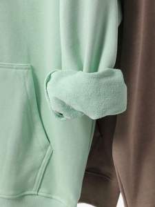 Sweats à capuche pour hommes de conception haut de gamme 2026, tissu 100% coton, grammage lourd, épaules tombantes, motif uni, taille XL, sweats à capuche pour hommes - Product Image 6