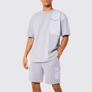 Ensemble t-shirt et short pour hommes en coton et polyester ensemble de service OEM pour l'été - Product Image 6