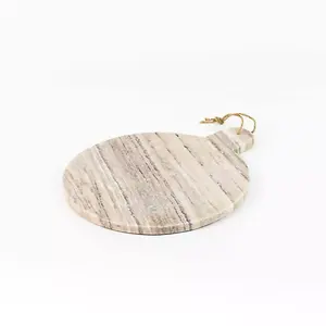 Planche à découper ronde en marbre, accessoires de cuisine planche à découper en marbre, planche à découper en marbre faite à la main - Product Image 1