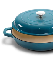 Utensilios de cocina de lujo, cazuela de hierro fundido esmaltado, para el hogar antiadherente, accesorios de cocina, forma redonda, directo de fábrica India
