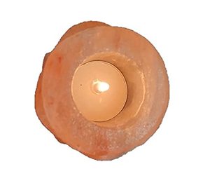 Lámpara de forma pequeña de sal del Himalaya, artesanías naturales ecológicas únicas de Pakistán para regalos de boda, portavelas decorativo para el hogar - Product Image 3
