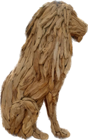 Statue en bois sculpté à thème animalier, style art populaire, œuvre d'art en bois artisanale, taille personnalisée, origine Thaïlande