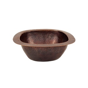 Recipiente de cobre recién llegado, lavabo redondo hecho a mano con acabado antiguo, decoración del hogar disponible a precios mayoristas - Product Image 5