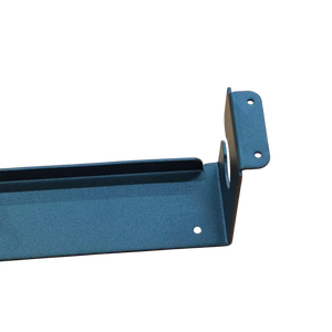 Plaque d'acier fabriquée sur mesure avec revêtement en poudre noire pour contreventement mécanique et assemblage modulaire - Product Image 1