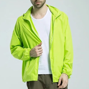 Bright Fluorescent Color Gym Apparel Supplier Custom Logo Print Full Zip Up Long Sleeve Track Jacket Trouser Fitness Windbreaker - Product Image 1