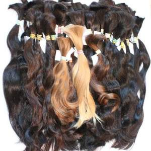 Extensiones de cabello humano ondulado Temple a granel 100% cabello indio crudo sin procesar donante único cabello virgen cutícula alineada al por mayor - Product Image 5