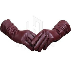 Guantes profesionales de conducción de invierno Pantalla táctil Compatible Diseño de cuero transpirable Fuerte agarre de Palma Tela elástica - Product Image 6