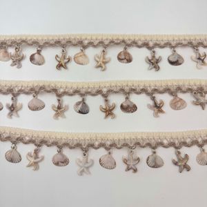 Conchiglie cucite a mano e stelle marine stile etnico nastro di pizzo accessori per l'abbigliamento tende per la casa accessori per l'abbigliamento - Product Image 4