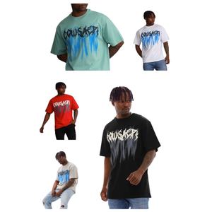 T-shirt surdimensionné formel uni, grande taille, poids lourd, 100% coton tricoté respirant - Product Image 3