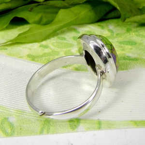 Anillo fino de Plata de Ley 925 al por mayor estilo llamativo ovalado turquesa forma geométrica ajuste invisible de platino chapado en rodio - Product Image 5