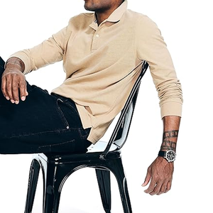 Chemise Homme Premium Beige en Polyester/Coton Tricoté Uni Respirant 180g Boutonnée ODM Manches Courtes Smart Casual Vente en Gros - Product Image 3