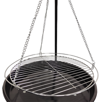 Barbecue au charbon de bois pliable à hauteur réglable, facile à utiliser, en acier avec revêtement en poudre, pour pique-nique en plein air
