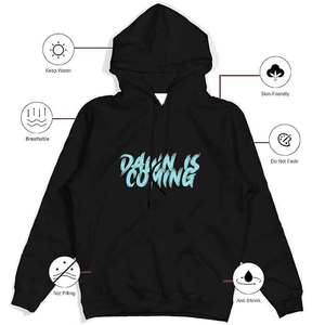 เสื้อฮู้ดคุณภาพสูง โลโก้ที่กําหนดเองพิมพ์ลาย ออกแบบโลโก้ของคุณเอง เสื้อฮู้ดสวมหัว OEM สําหรับเสื้อฮู้ดผ้านุ่มของผู้ชาย - Product Image 2