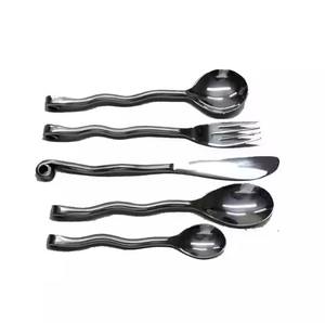 Juego de Cubiertos de Metal pulido con espejo de primera calidad, cubiertos modernos de acero inoxidable, vajilla elegante para una experiencia gastronómica de lujo - Product Image 5