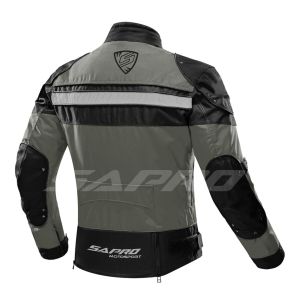 Sapro <b>Men's</b> Red Black Motorcycle <b>Jacket</b> Full Sleeve Reflective Windproof Waterproof Breathable Polyester Plus Size Racing Wear - Product Image 5