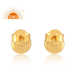 Latest Selling 925 Sterling Silver 18K Gold Plated Natural Rainbow <b>Moon</b> Gemstone <b>Earring</b> Demi Fine Jewelry Manufactured - Product Image 2