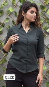 Chemises de travail pour femmes, style professionnel, vêtements de bureau, design vintage uni, boutons sur le devant, logo, coupe classique, usage professionnel - Product Image 6