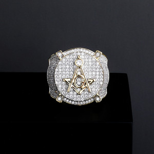 Custom Hip Hop Jewelry Moissanite <b>Ring</b> Gold Plated Fashion Jewelry 14Kt Solid Gold <b>Iced</b> Out <b>Ring</b> for Men - Product Image 4