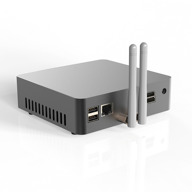 AMD Ryzen 9/Ryzen 7 7800x3D Fanless Industrial Mini PC with Windows 11 4K Display Type-C SSD/HDD Storage