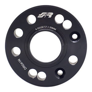 2 entretoises de roue noires 20mm 4-5x100 centrage 57.1 avec bull. - Product Image 2