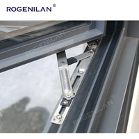 Ventana Abatible y Oscilobatiente Rogenilan, Resistente a Huracanes, de Aluminio, con Doble Acristalamiento Low-E, para Casa