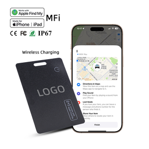 Không dây phí MFI Wallet <span class=keywords><strong>Tracker</strong></span> thẻ thông minh MFI tìm thẻ của tôi không khí tag <span class=keywords><strong>Tracker</strong></span> GPS định vị hành lý Finder chống mất Thẻ tag không khí - Product Image 3