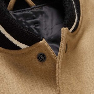 Custom College Varsity Style Letterman <b>Baseball</b> <b>Bomber</b> <b>Jacket</b> for Men Women Stand Collar Eco-Friendly Blank Front Quick Dry - Product Image 4