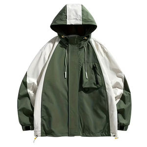 เสื้อฮู้ดซิปผู้ชาย ทรงหลวม แขนยาว กันลม - Product Image 4