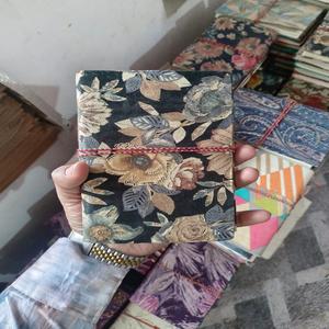 Diarios cubiertos de tela de algodón impresos a medida en tamaño 5 pulgadas hechos con papeles hechos a mano de algodón en Color Rosa - Product Image 2