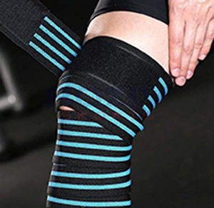 Bandes de genou pour musculation personnalisées en gros, en coton respirant, légères, épaisses, soutien des articulations, entraînement en salle de sport - Product Image 5