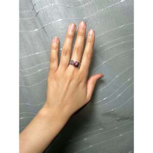 Handmade <b>Boho</b> Style <b>Ring</b> Navajo Made with Mohave Turquoise & Sterling <b>Silver</b> Bezel Setting Size 8.75 for Everyday Wear - Product Image 4