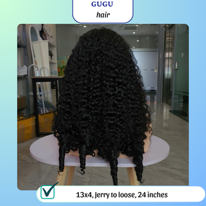 Peluca frontal de pelo crudo vietnamita Jerry para perder color natural rizado con precio al por mayor - Product Image 3