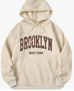 Sweat-shirt à capuche pour femme, streetwear d'hiver, imprimé slogan, logo sur le devant, manches longues, pull à capuche, hauts 100% coton - Product Image 1