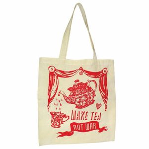 Vente en gros de sacs à provisions réutilisables bon marché avec logo imprimé personnalisé sac fourre-tout en toile de coton blanc uni - Product Image 5